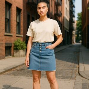 Talbots Size 14 Blue Denim Skirt🌺 NWT